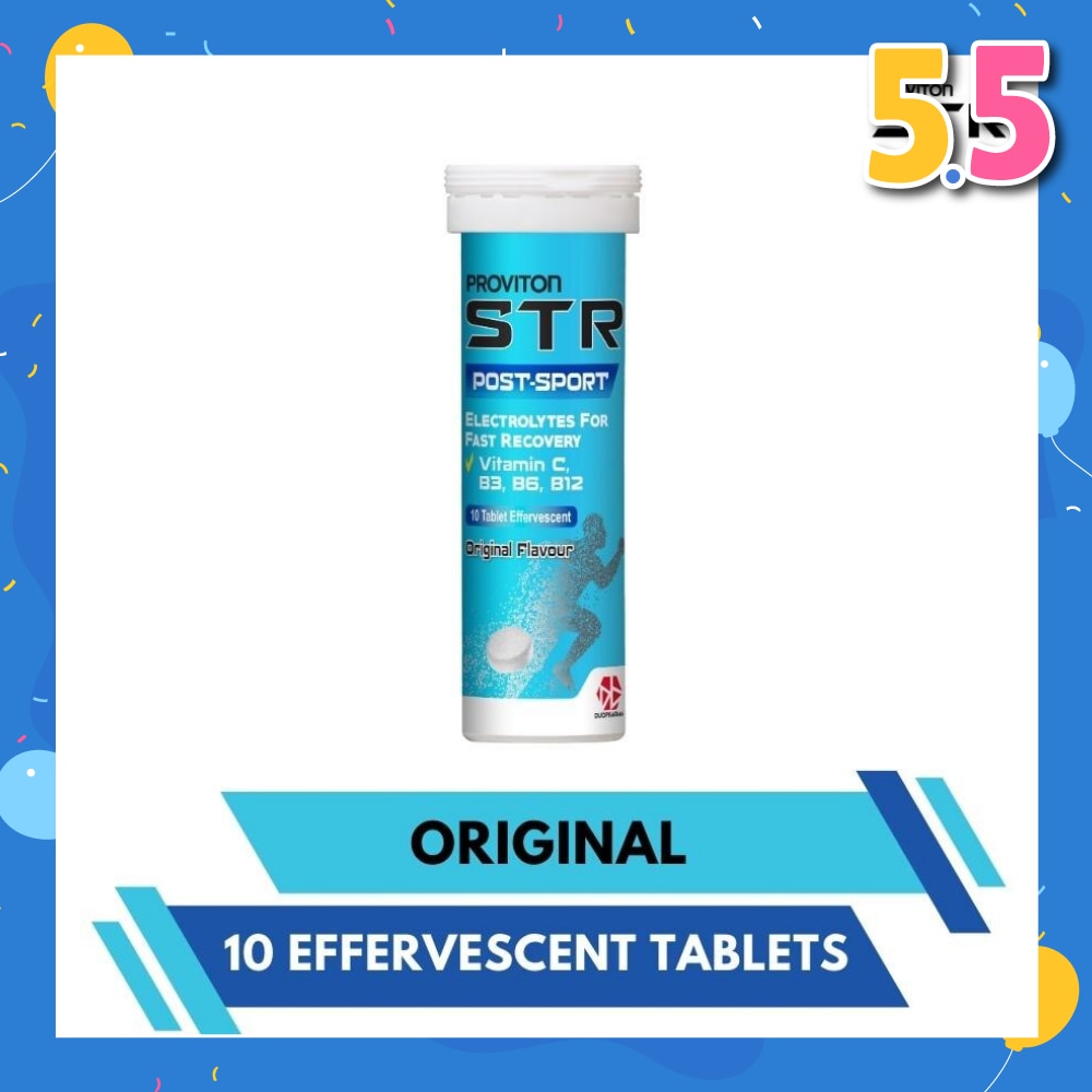 Post-Sports Effervescent Tablet Original Flavour (Support Development + Function of Nerve Cells) 10s