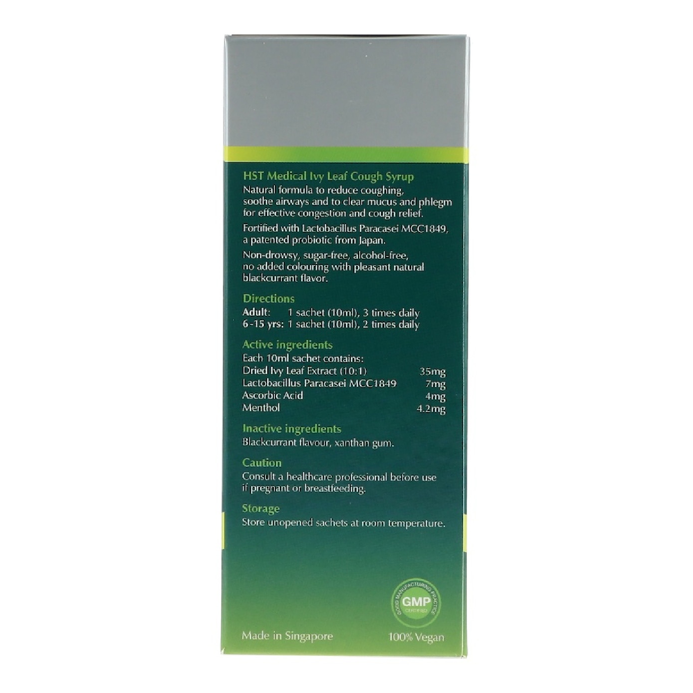 Ivy Leaf Cough Syrup Sachet 10ml x 12s