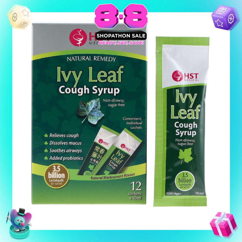 Ivy Leaf Cough Syrup Sachet 10ml x 12s