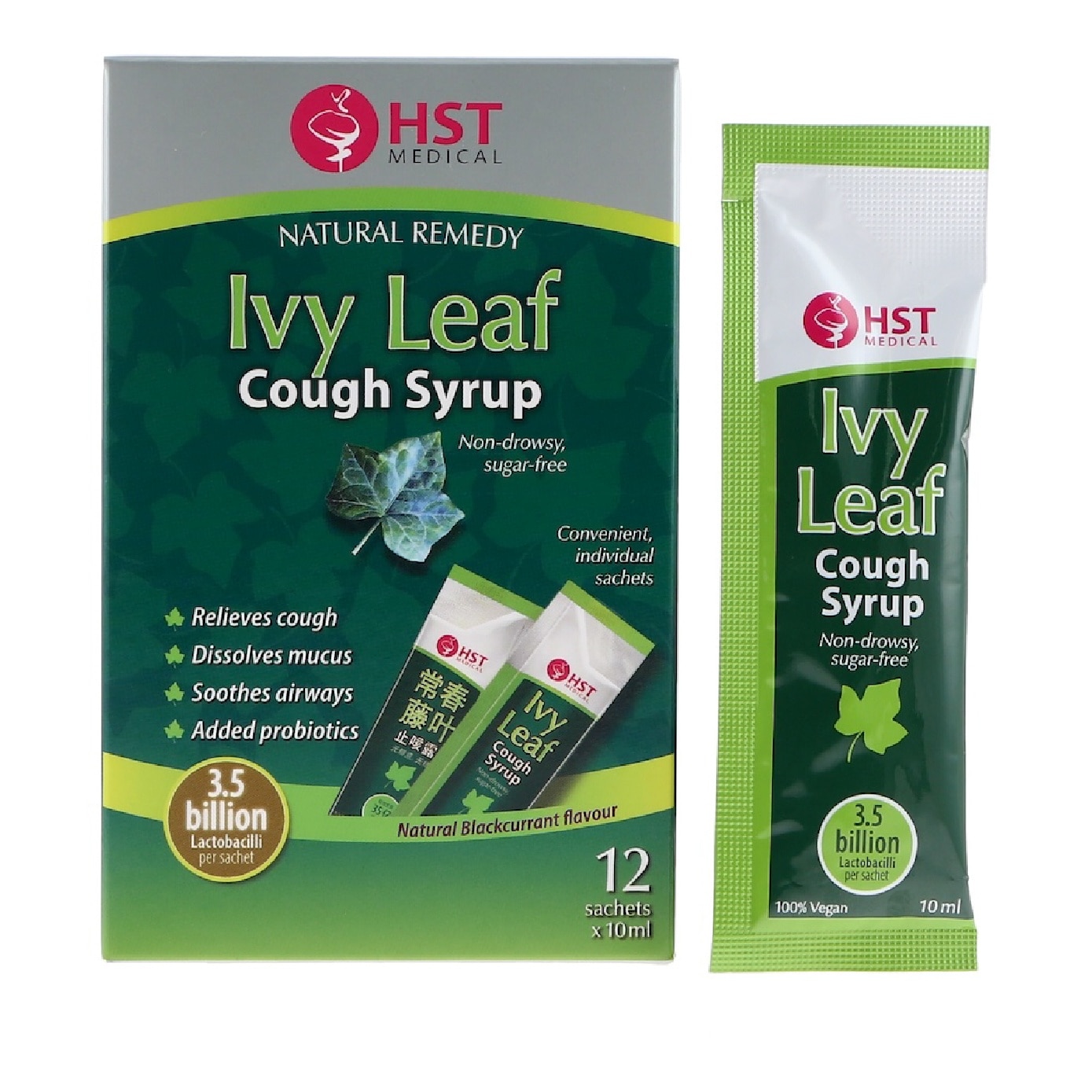 Ivy Leaf Cough Syrup Sachet 10ml x 12s