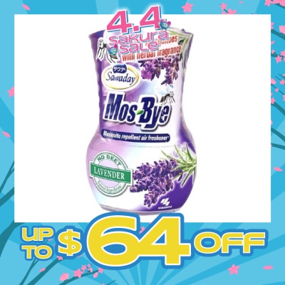 SAWADAY - Mos-Bye Mosquito Repellent Air Freshener Lavender Scent (Repels Mosquito with Herbal Fragrances) 1s