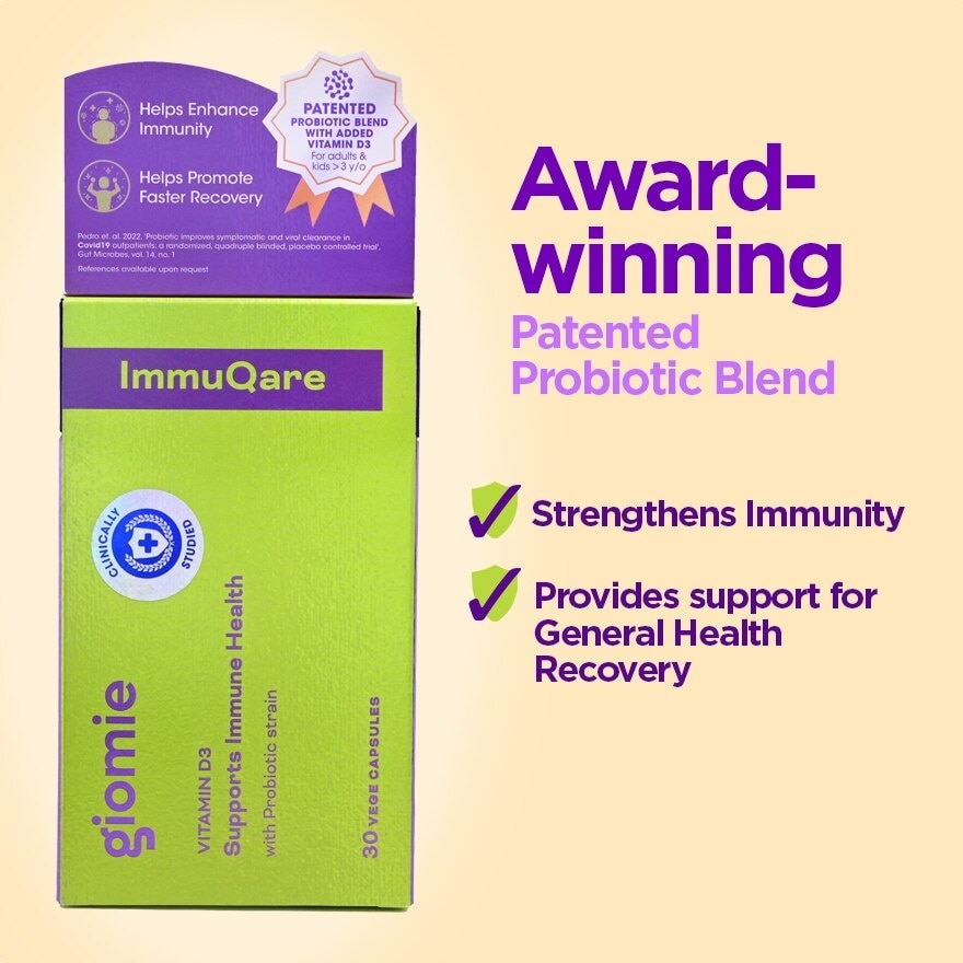 ImmuQare Probiotic (Helps to Strengthen Immunity & Provides Support for General Health Recovery) 30s