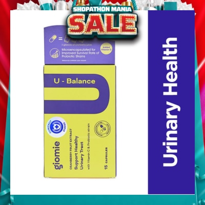 GIOMIE - U-Balance Probiotic (Supports Healthy Urinary Tract with Clinically Studied Proanthocyanidins) 15s