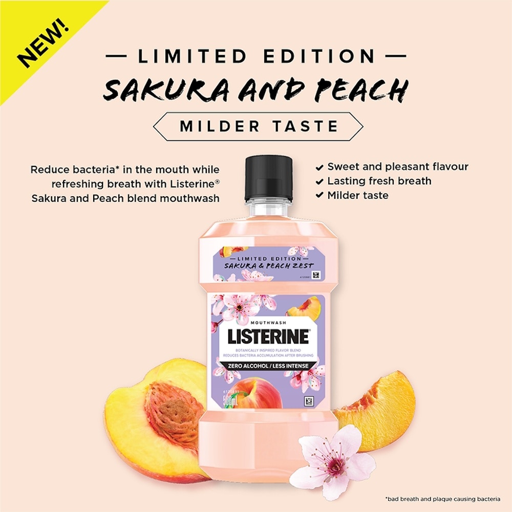 Limited Edition Mouthwash Sakura & Peach Zest 500ml