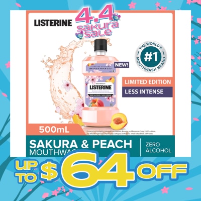 LISTERINE - Limited Edition Mouthwash Sakura & Peach Zest 500ml