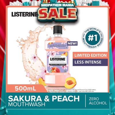 LISTERINE - Limited Edition Mouthwash Sakura & Peach Zest 500ml