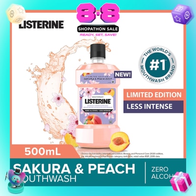 LISTERINE - Limited Edition Mouthwash Sakura & Peach Zest 500ml