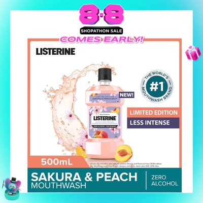 LISTERINE - Limited Edition Mouthwash Sakura & Peach Zest 500ml