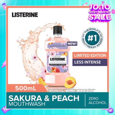LISTERINE Limited Edition Mouthwash Sakura & Peach Zest 500ml