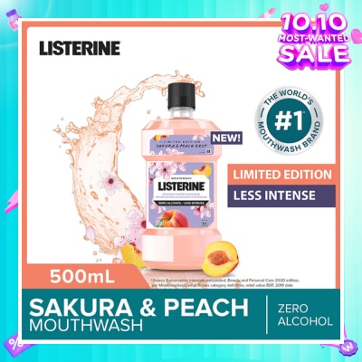 LISTERINE Limited Edition Mouthwash Sakura & Peach Zest 500ml