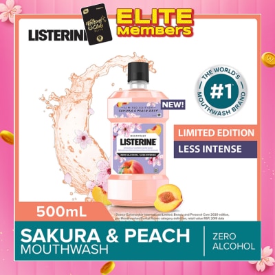 LISTERINE Limited Edition Mouthwash Sakura & Peach Zest 500ml