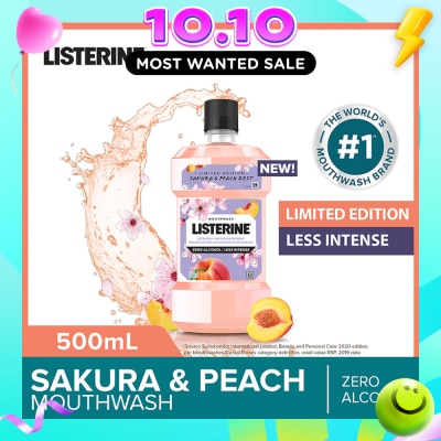 LISTERINE Limited Edition Mouthwash Sakura & Peach Zest 500ml