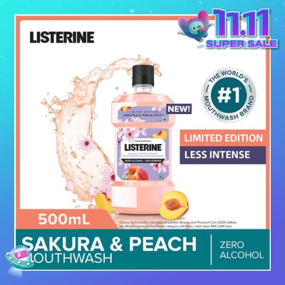 LISTERINE Limited Edition Mouthwash Sakura & Peach Zest 500ml