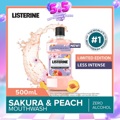 LISTERINE - Limited Edition Mouthwash Sakura & Peach Zest 500ml