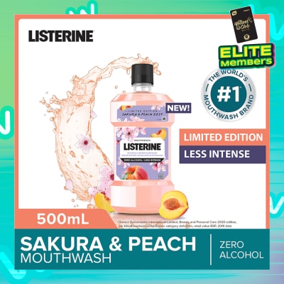LISTERINE Limited Edition Mouthwash Sakura & Peach Zest 500ml