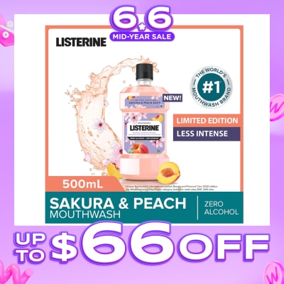 LISTERINE - Limited Edition Mouthwash Sakura & Peach Zest 500ml