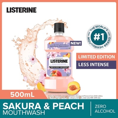 LISTERINE Limited Edition Mouthwash Sakura & Peach Zest 500ml