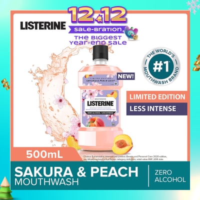 LISTERINE Limited Edition Mouthwash Sakura & Peach Zest 500ml