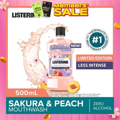 LISTERINE Limited Edition Mouthwash Sakura & Peach Zest 500ml