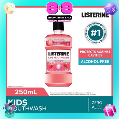 LISTERINE - Listerine Kids Mouthwash With Berry Shield Zero Alcohol (Suitable for Kids Above 6yrs old) 250ml