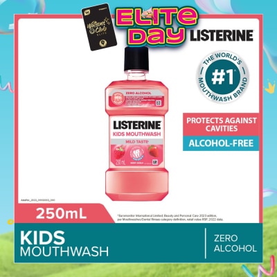LISTERINE - Listerine Kids Mouthwash With Berry Shield Zero Alcohol (Suitable for Kids Above 6yrs old) 250ml