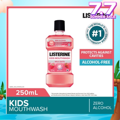 LISTERINE Listerine Kids Mouthwash With Berry Shield Zero Alcohol (Suitable for Kids Above 6yrs old) 250ml