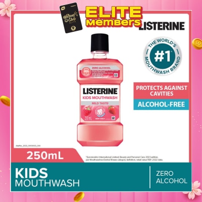 LISTERINE Listerine Kids Mouthwash With Berry Shield Zero Alcohol (Suitable for Kids Above 6yrs old) 250ml