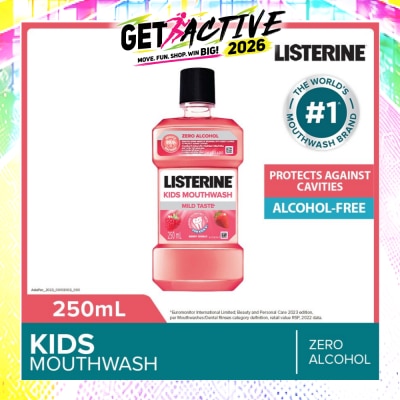 LISTERINE - Listerine Kids Mouthwash With Berry Shield Zero Alcohol (Suitable for Kids Above 6yrs old) 250ml image