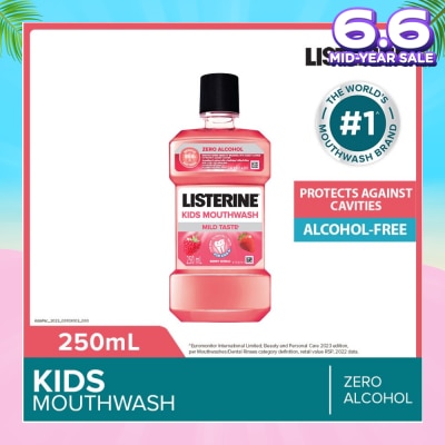 LISTERINE Listerine Kids Mouthwash With Berry Shield Zero Alcohol (Suitable for Kids Above 6yrs old) 250ml