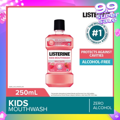 LISTERINE Listerine Kids Mouthwash With Berry Shield Zero Alcohol (Suitable for Kids Above 6yrs old) 250ml