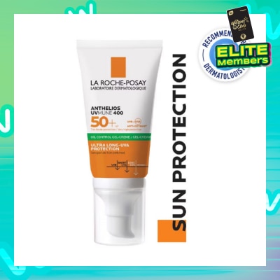 LA ROCHE-POSAY Anthelios UVMune 400 Oil Control Gel Cream (Broad Spectrum Oil Control Face Sunscreen For Oily Skin) 50ml