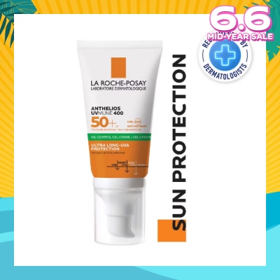 LA ROCHE-POSAY Anthelios UVMune 400 Oil Control Gel Cream (Broad Spectrum Oil Control Face Sunscreen For Oily Skin) 50ml