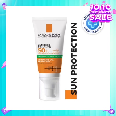 LA ROCHE-POSAY Anthelios UVMune 400 Oil Control Gel Cream (Broad Spectrum Oil Control Face Sunscreen For Oily Skin) 50ml