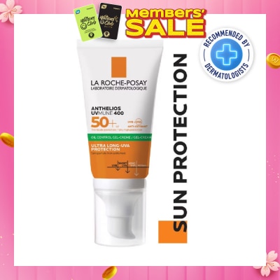 LA ROCHE-POSAY Anthelios UVMune 400 Oil Control Gel Cream (Broad Spectrum Oil Control Face Sunscreen For Oily Skin) 50ml (Expiry: Mar`2026)