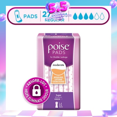 POISE - Pad Super 27.6cm 14s