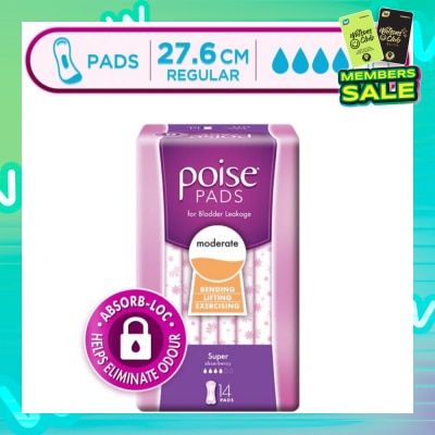 POISE Pad Super 27.6cm 14s