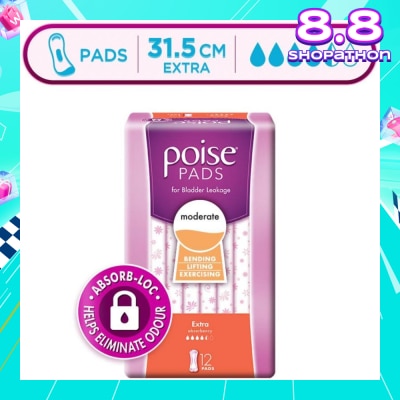 POISE Pad Extra 31.5cm 12s