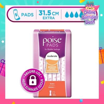 POISE Pad Extra 31.5cm 12s