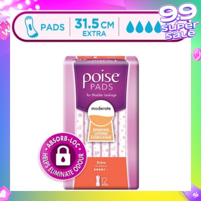 POISE Pad Extra 31.5cm 12s