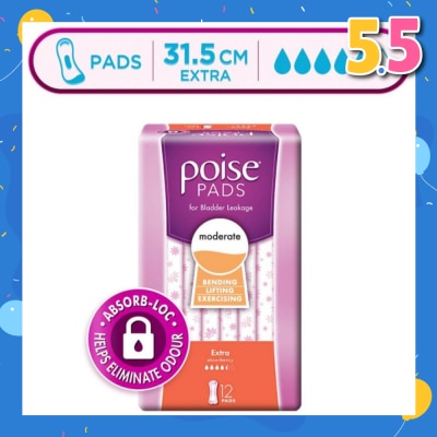 POISE Pad Extra 31.5cm 12s