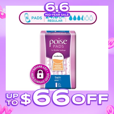 POISE - Pad Regular 24.8cm 16s