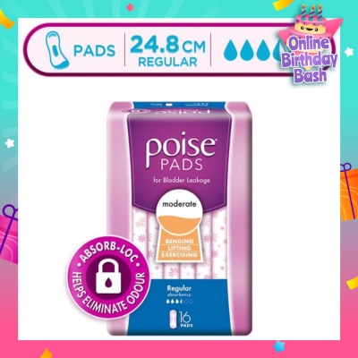 POISE Pad Regular 24.8cm 16s