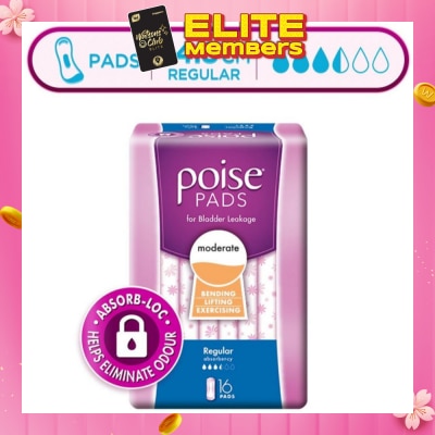 POISE Pad Regular 24.8cm 16s
