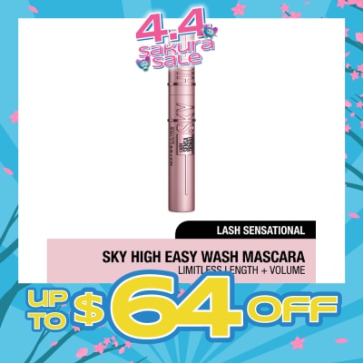 MAYBELLINE - Lash Sensational Sky High Washable Mascarca (Easy Wash Formula + For Full Volume) 340g