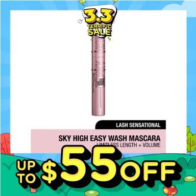 MAYBELLINE Lash Sensational Sky High Washable Mascarca (Easy Wash Formula + For Full Volume) 340g