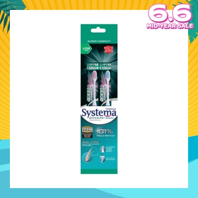 SYSTEMA Shikkari Dual Toothbrush Super Compact 2s