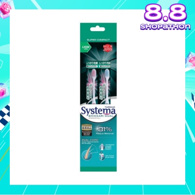 SYSTEMA Shikkari Dual Toothbrush Super Compact 2s