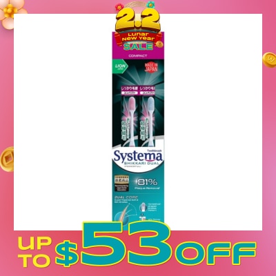 SYSTEMA Shikkari Dual Toothbrush Compact 2s