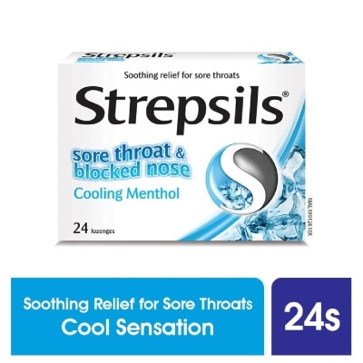 STREPSILS Lozenges Soothing Relief for Sore Throat Cool Sensation 24s