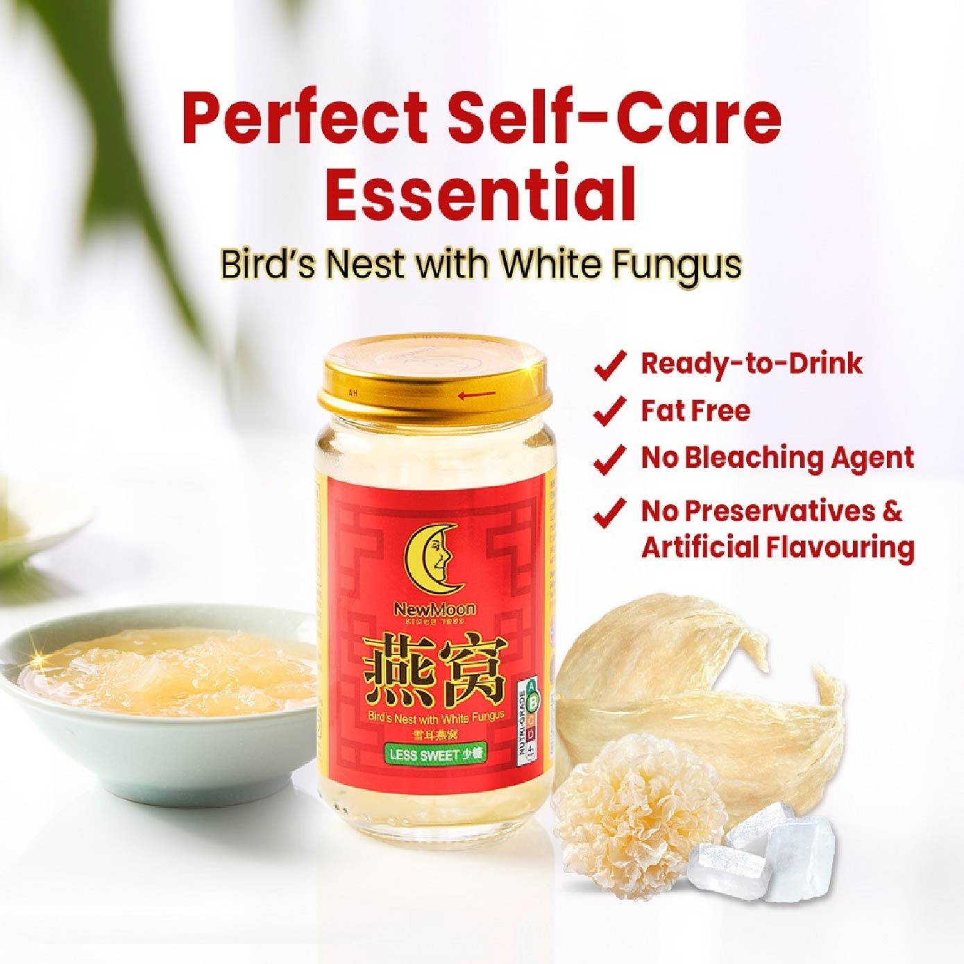 Bird's Nest with White Fungus Rock Sugar Bottle 150g x 6s